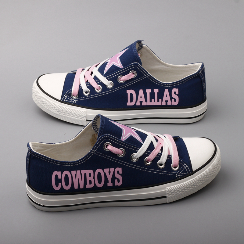 Women's Dalls Cowboys Repeat Print Low Top Sneakers 005 Women's Dalls Cowboys Repeat Print Low Top Sneakers 005